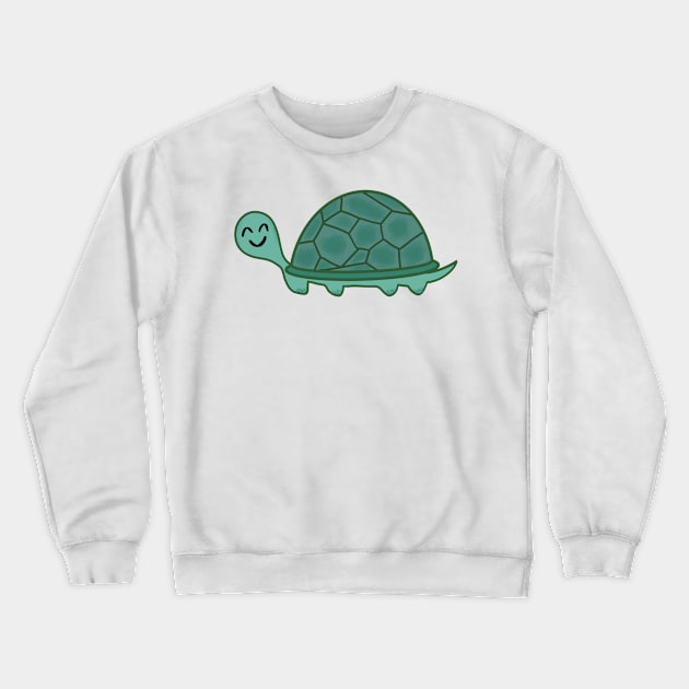 Cute Smiling Tortoise Turtle Crewneck Sweatshirt by Strong with Purpose